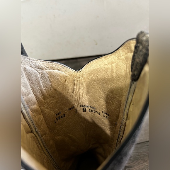 Circle G Swirl Snip Town Black/Brown Distressed Leather Embroidered Cowboy boot - Picture 8 of 13